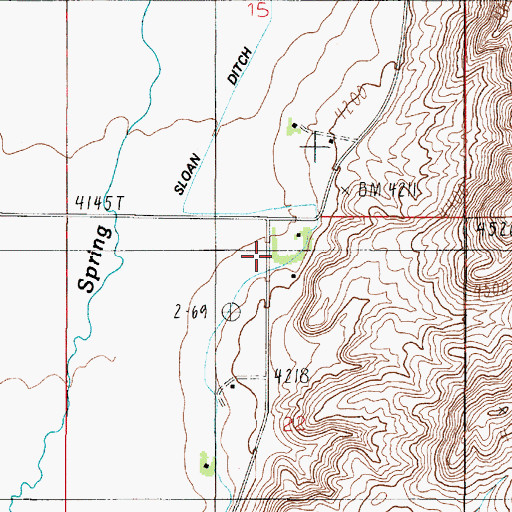 Topographic Map of 01N02E22ABB_01 Well, MT