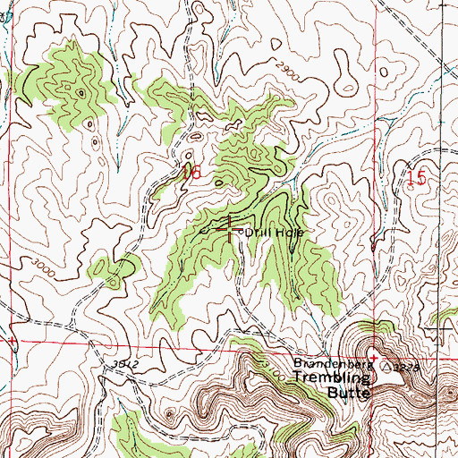 Topographic Map of 01N44E16DBDB01 Well, MT