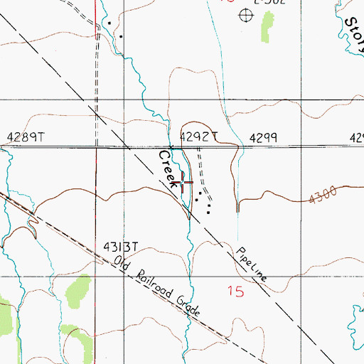 Topographic Map of 01N04E15BA__01 Well, MT