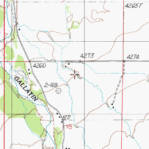Topographic Map of 01N04E18AB__01 Well, MT