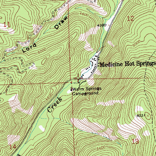 Topographic Map of 01N20W12CCCD01 Well, MT