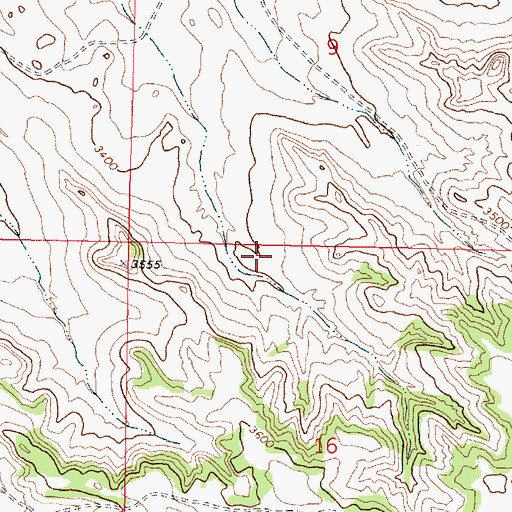 Topographic Map of 01N41E16BABA02 Well, MT