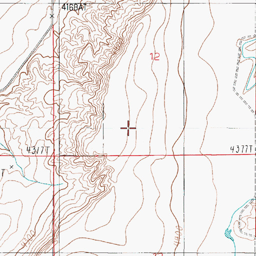 Topographic Map of 11S01E25ACBD01 Well, MT