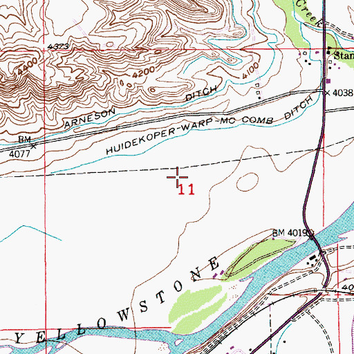 Topographic Map of 01N14E11____01 Well, MT