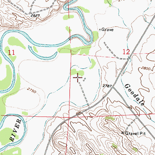 Topographic Map of 01N44E12CBCD01 Well, MT