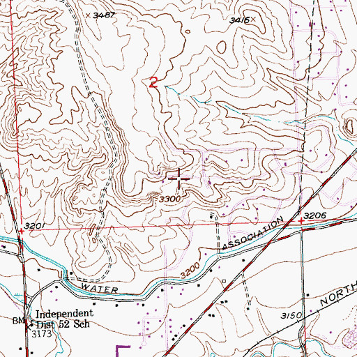 Topographic Map of 01N26E02DCBD01 Well, MT