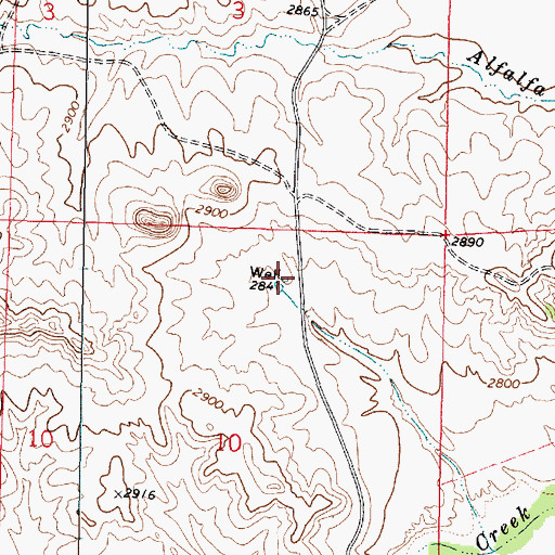 Topographic Map of 01N44E10ABAC01 Well, MT