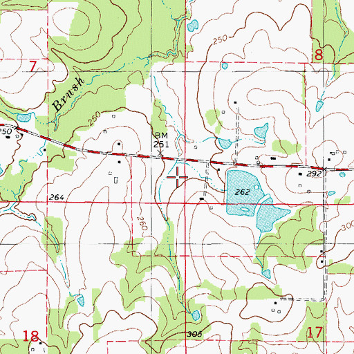 Topographic Map of Davis Lake Dam, AR