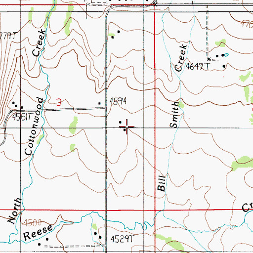 Topographic Map of 01N05E03DA__01 Well, MT