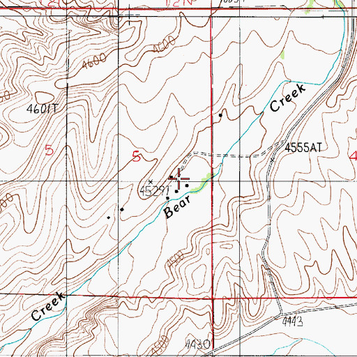 Topographic Map of 01N05E05DA__01 Well, MT