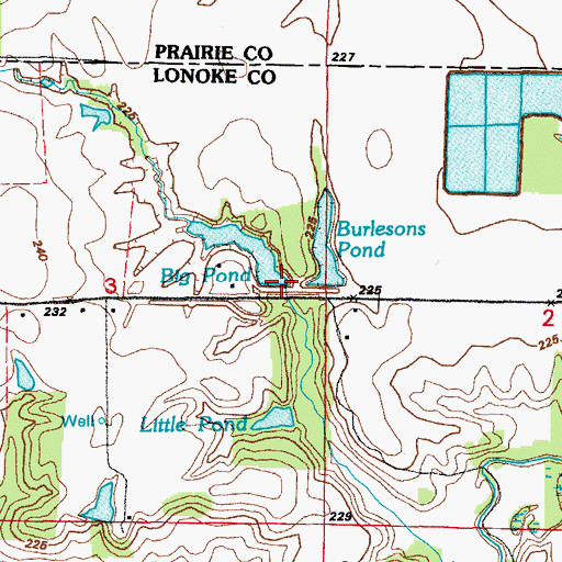 Topographic Map of Big Pond Dam, AR