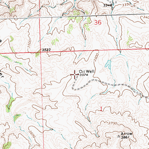 Topographic Map of 01N28E01BAC_01 Well, MT