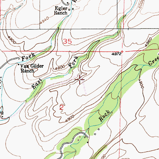 Topographic Map of 01N09E02A___01 Well, MT