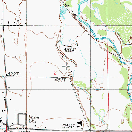 Topographic Map of 01N03E02AC__01 Well, MT