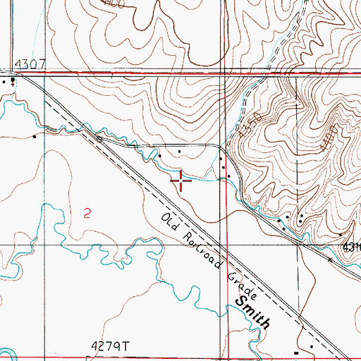 Topographic Map of 01N04E02AD__01 Well, MT