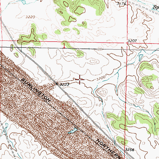 Topographic Map of 01N41E01ACAB01 Well, MT