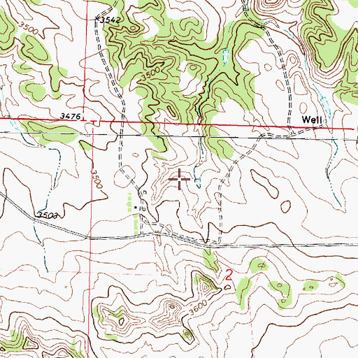 Topographic Map of 01N40E02BACA01 Well, MT