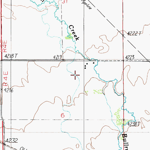 Topographic Map of 01N04E06AB__01 Well, MT