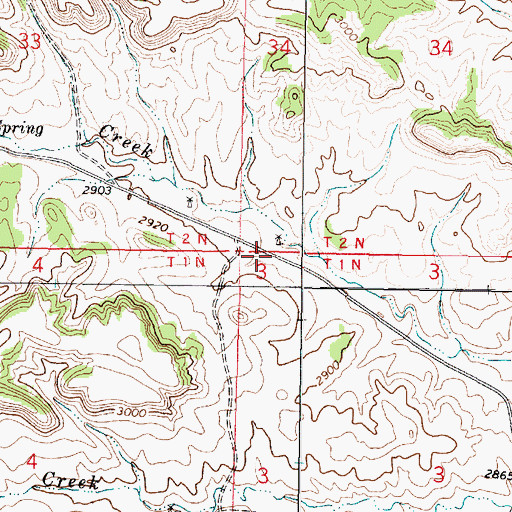 Topographic Map of 02N44E34CCCD01 Well, MT