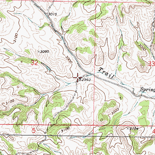 Topographic Map of 02N44E32DAAC01 Well, MT