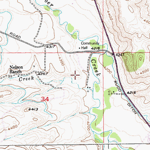 Topographic Map of 02N14E34A___01 Well, MT