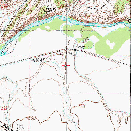 Topographic Map of 02N03E33BA__01 Spring, MT
