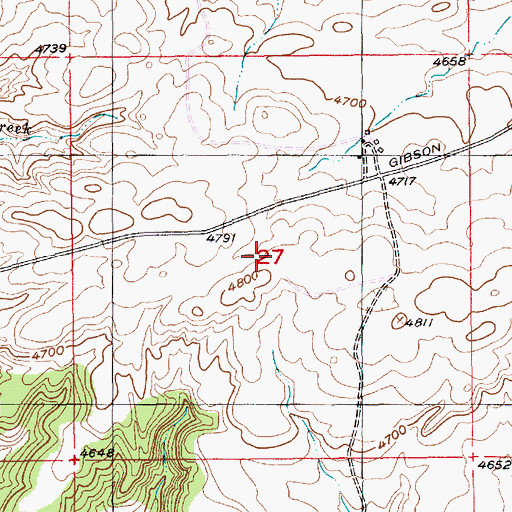 Topographic Map of 02N15E27____01 Well, MT