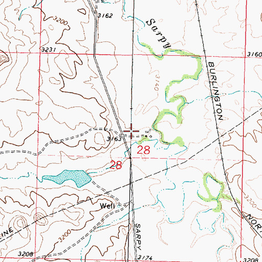 Topographic Map of 02N37E28ACCB02 Well, MT