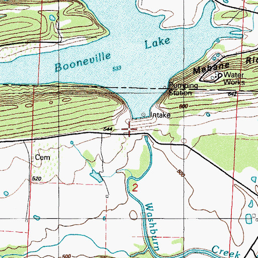 Topographic Map of Upper Petit Jean Site Number Nine Reservoir, AR