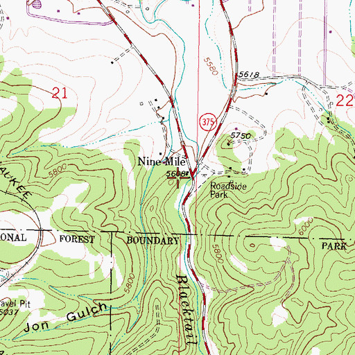 Topographic Map of 02N07W21DDA_01 Well, MT