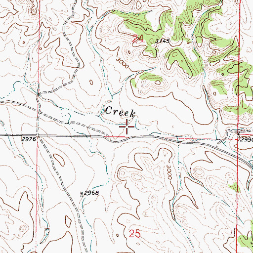 Topographic Map of 02N43E24CDDA01 Well, MT