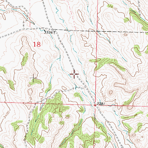 Topographic Map of 02N38E18DACD01 Well, MT
