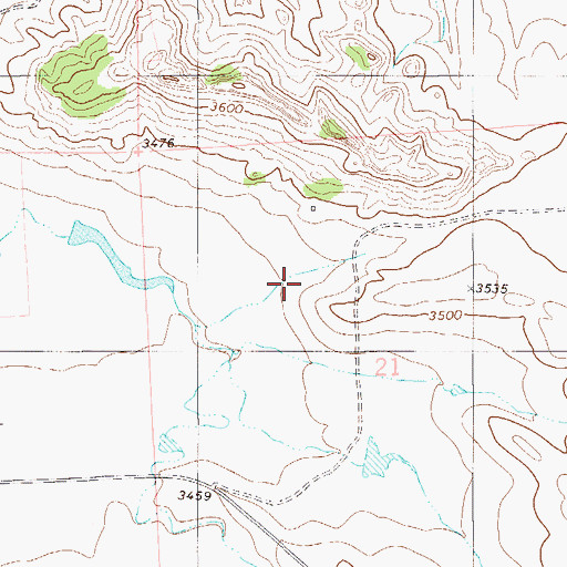 Topographic Map of 02N59E19BDBA01 Well, MT