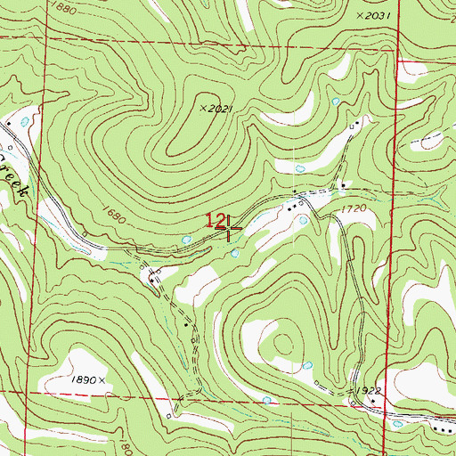 Topographic Map of Accident School (historical), AR
