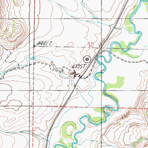 Topographic Map of 02N03W12CACD01 Well, MT
