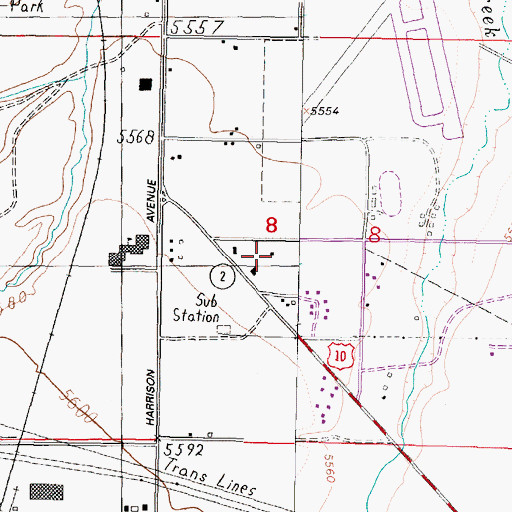 Topographic Map of 02N07W08CAB_02 Well, MT