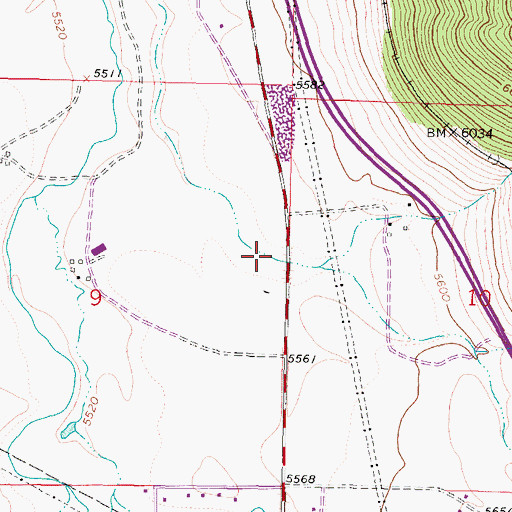 Topographic Map of 02N07W09ADD_01 Well, MT