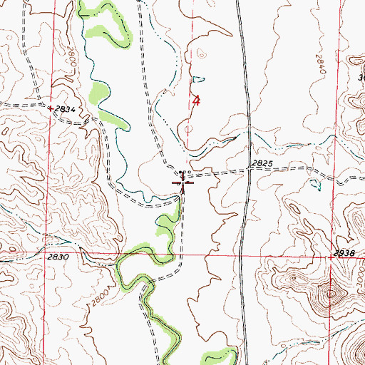 Topographic Map of 02N43E04CDAA01 Well, MT