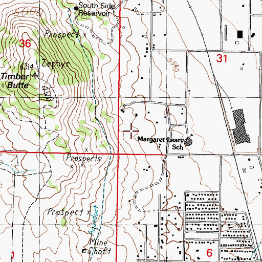 Topographic Map of 03N07W31CCB_01 Spring, MT