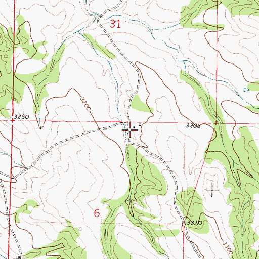 Topographic Map of 02N40E06AABB02 Well, MT