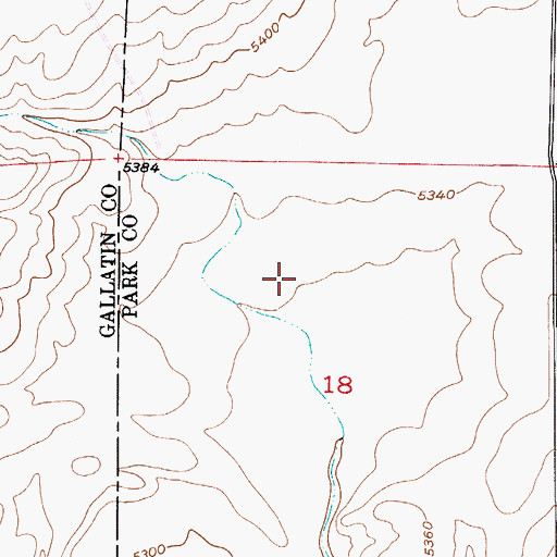 Topographic Map of 03N08E18B___01 Well, MT