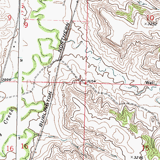 Topographic Map of 03N37E09DDDD01 Well, MT