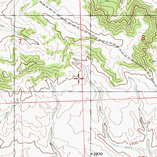 Topographic Map of 03N27E08CCBC01 Well, MT
