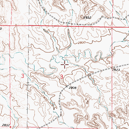 Topographic Map of 03N43E03ACCB01 Well, MT