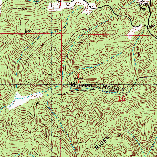 Topographic Map of Adler Mine, AR