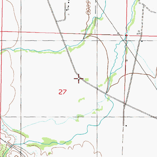 Topographic Map of 04N10W27AC__01 Well, MT