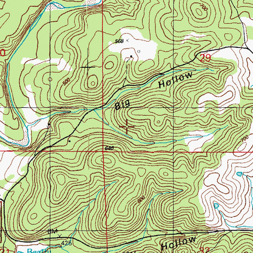Topographic Map of Adler-Southard Mine, AR