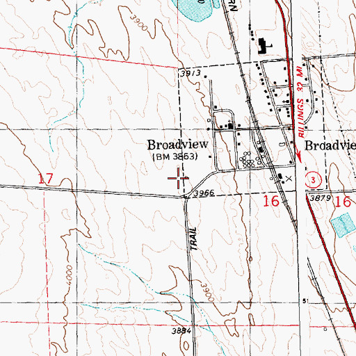 Topographic Map of 04N23E16BCCC01 Well, MT