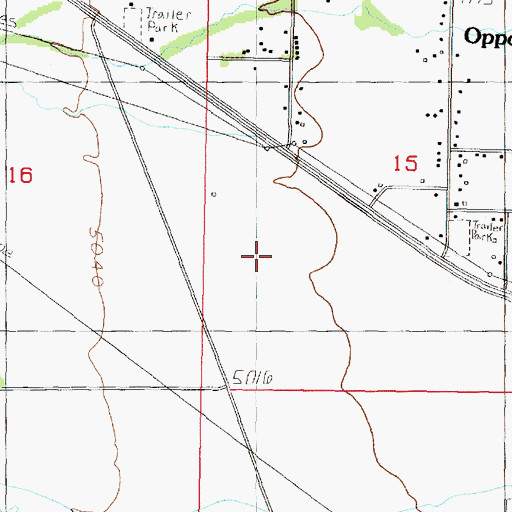Topographic Map of 04N10W15CB__01 Well, MT