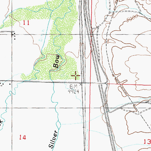 Topographic Map of 04N10W11DD__01 Well, MT